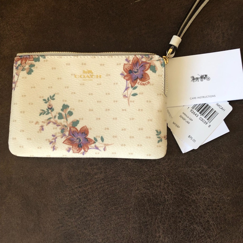 Cute floral print Coach wristlet